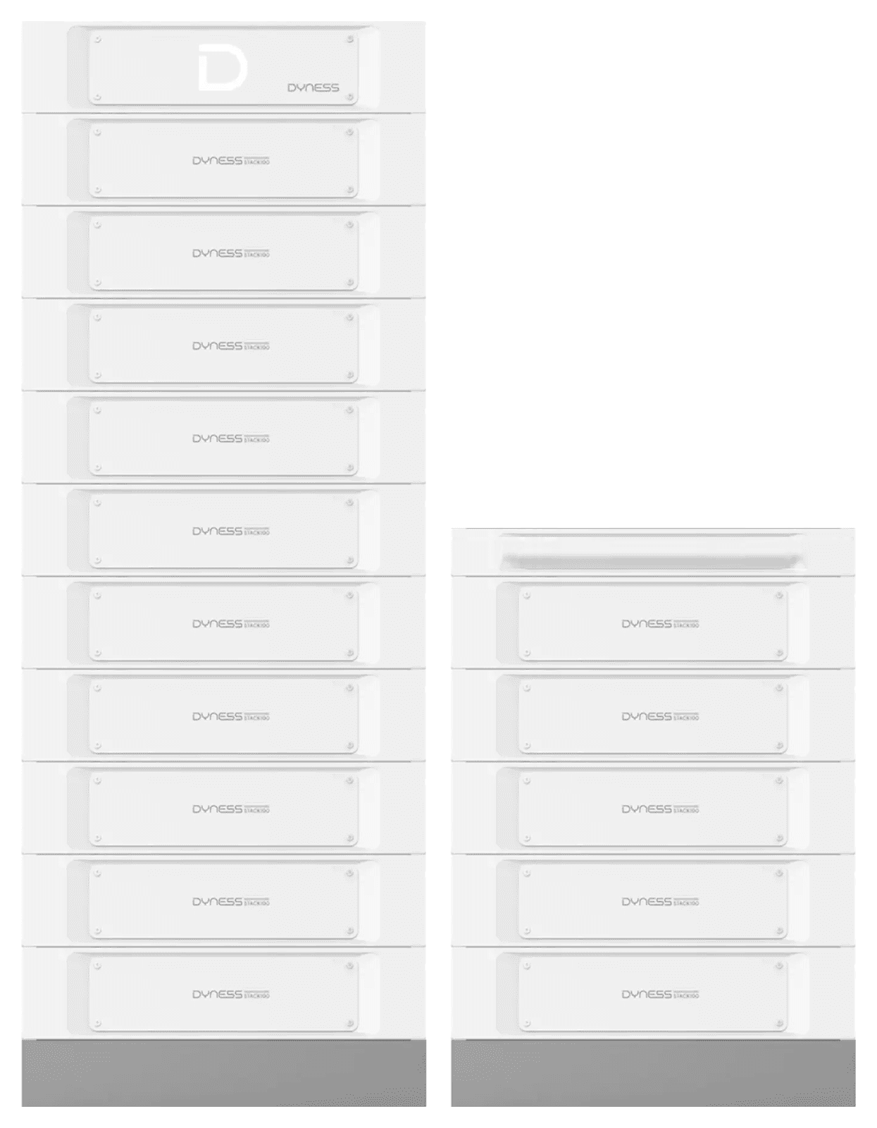 Dyness STACK100 kaupiklis 76,8 kWh (STACK100-15S) – BDU valdiklis su 10 moduliais ir praplėtimo kolona (praplėtimo bazė, 5 moduliai ir dangtis)