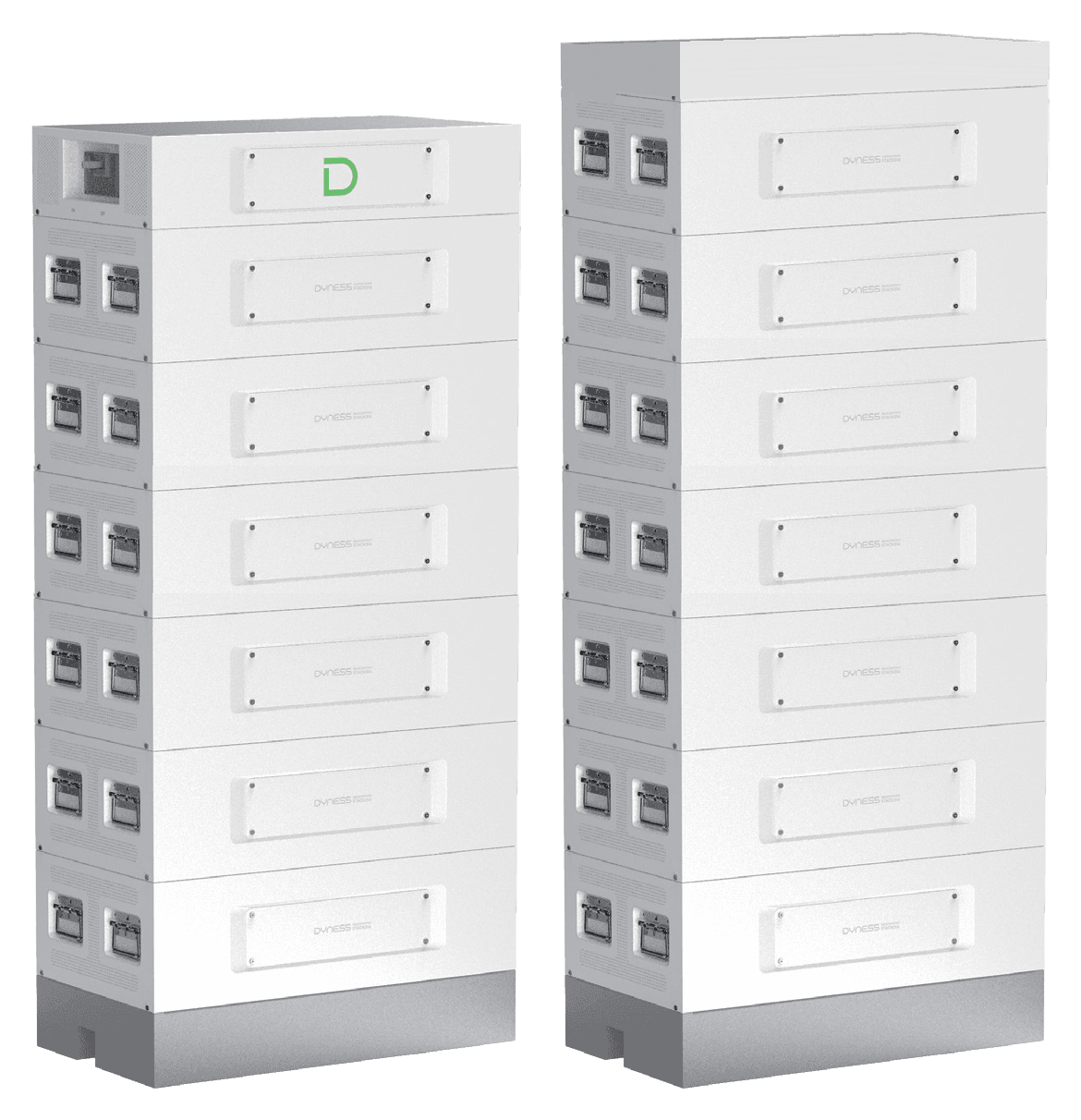 Dyness STACK314 kaupiklis 209,04 kWh (STACK314-13S) – BDU kolona su 6 moduliais ir praplėtimo kolona (praplėtimo bazė, 7 moduliai ir dangtis)