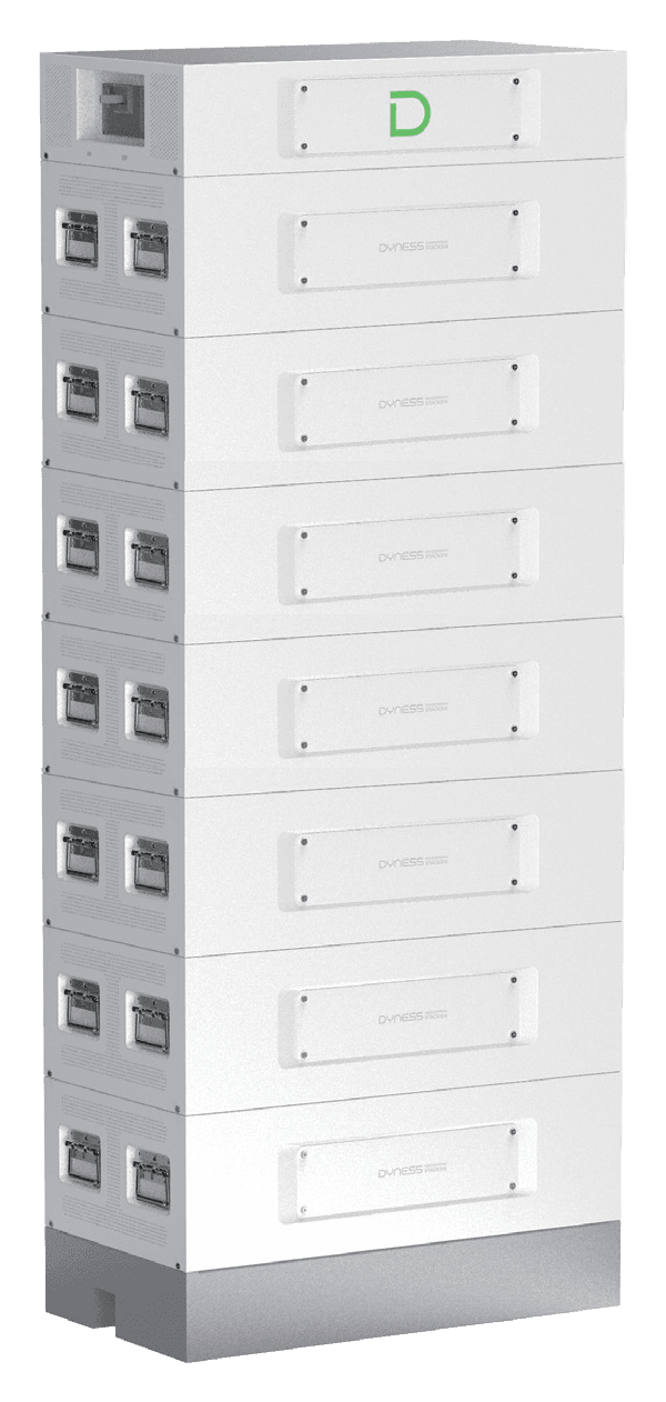 Dyness STACK314 kaupiklis 112,56 kWh (STACK314-7S) – BDU valdiklis, 7 moduliai ir bazė