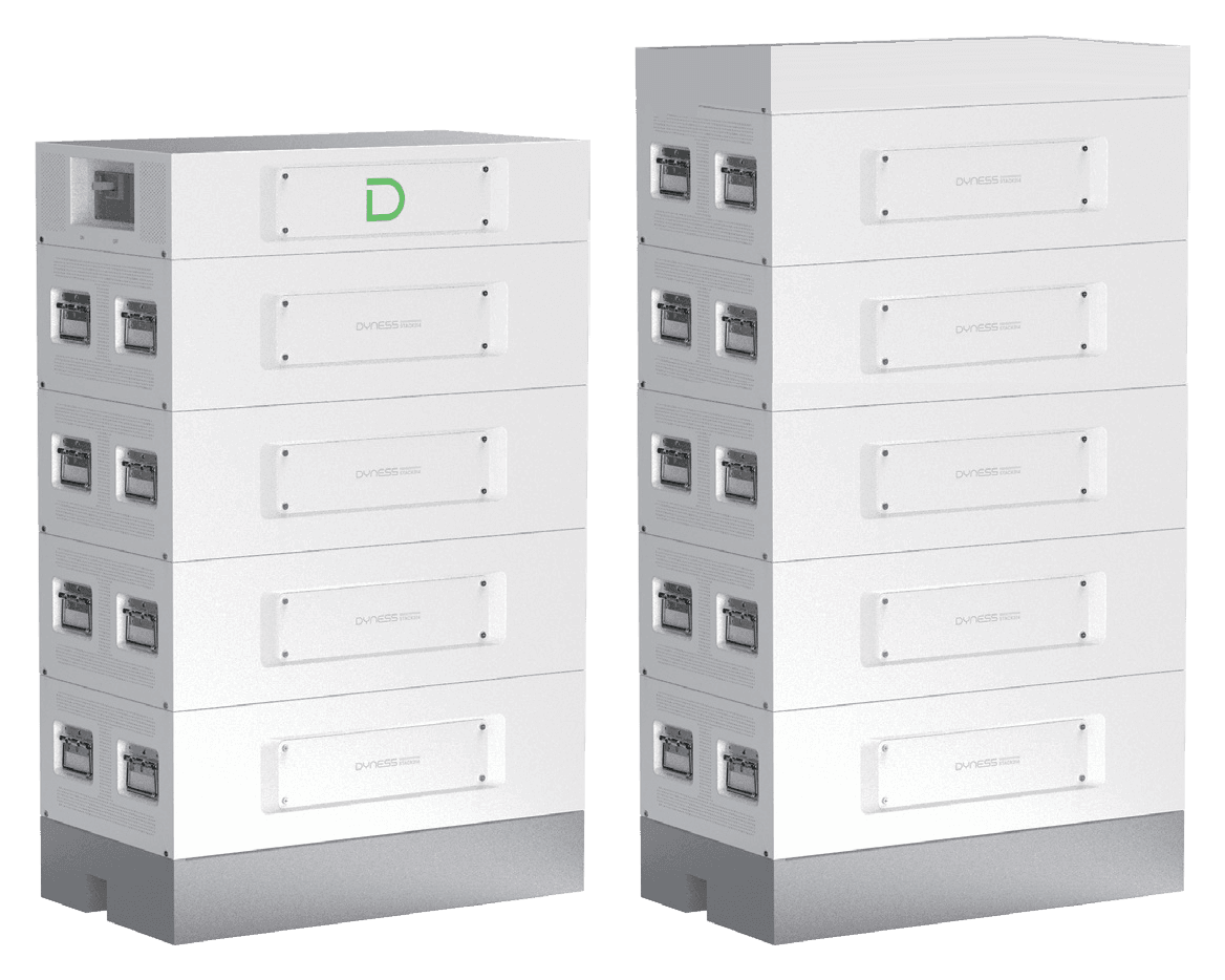 Dyness STACK314 kaupiklis 144,72 kWh (STACK314-9S) – BDU kolona su 4 moduliais ir praplėtimo kolona (praplėtimo bazė, 5 moduliai ir dangtis)