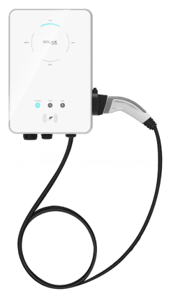 SolaX X3-EVC Smart EV Charger – 3/4 view with cable