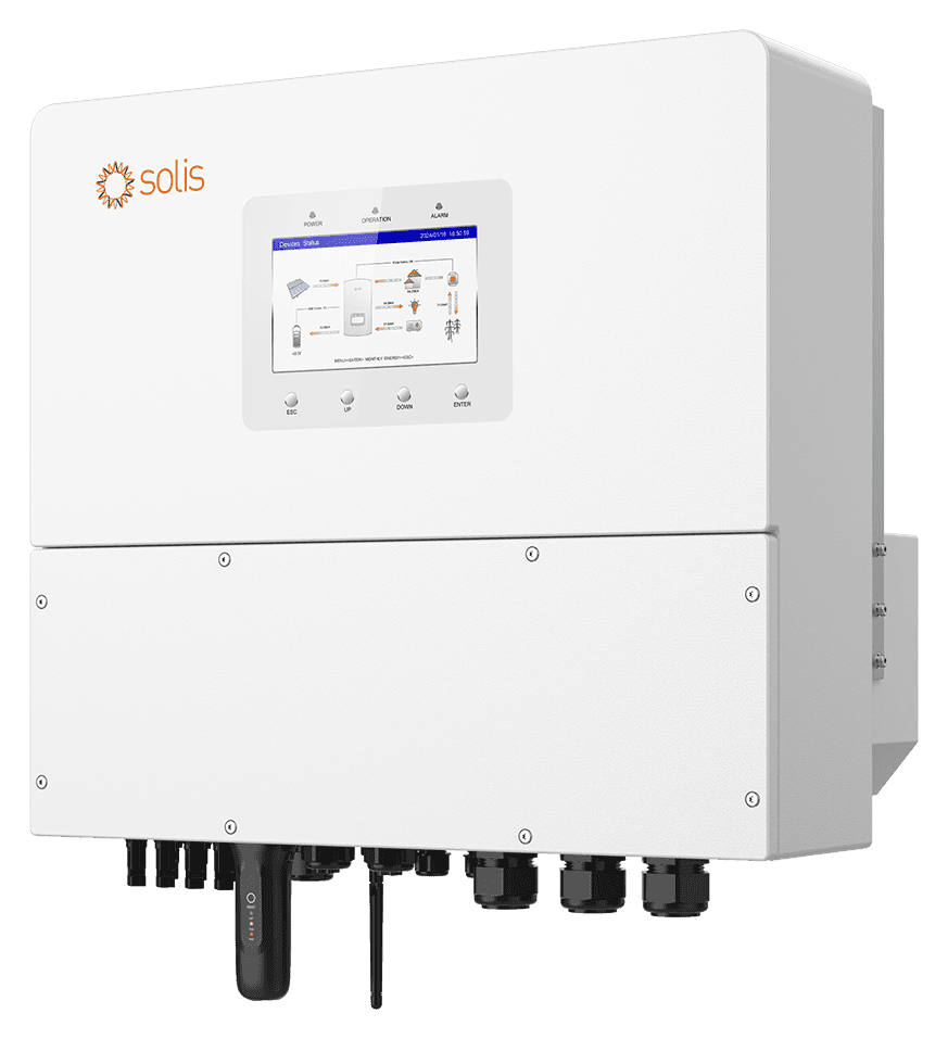 Solis S6-EH3P hibridinis (HV) 20 kW – vaizdas iš priekio