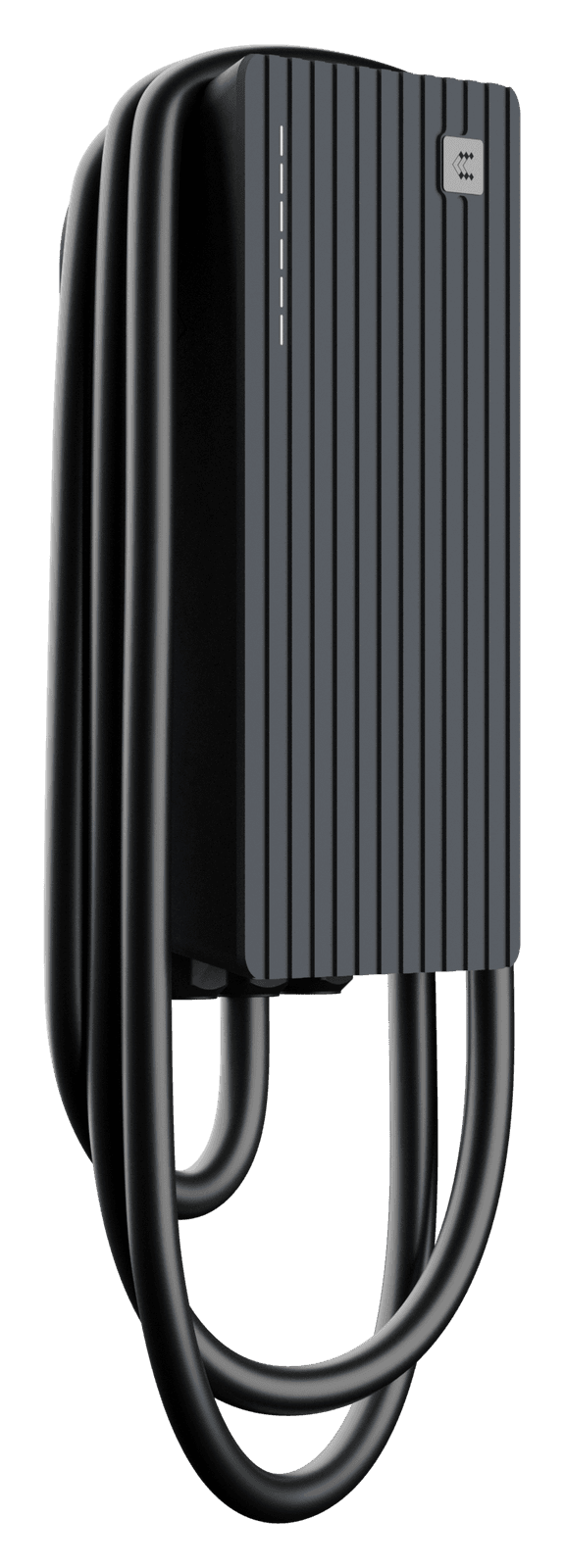 Teltonika TeltoCharge 11 kW · 5 m cable – 5 m tethered cable version, 3/4 view