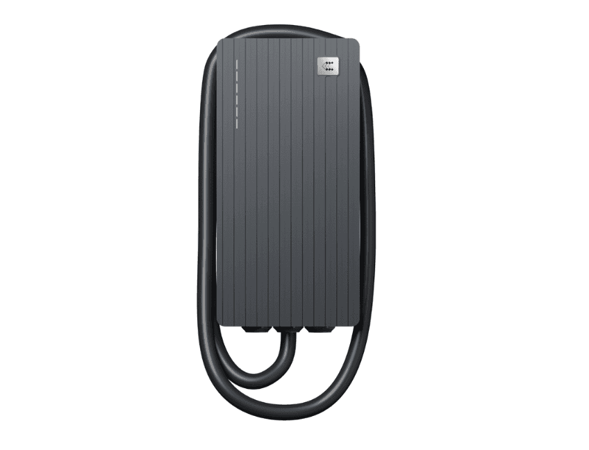 Teltonika TeltoCharge 22 kW · 5 m cable – 5 m tethered cable version, front view